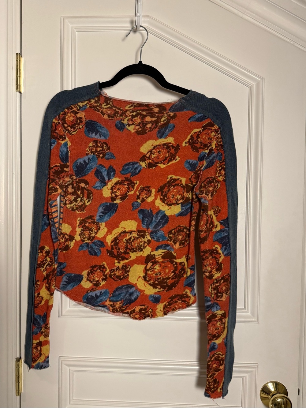 Free People We The Free Floral & Stripe Thermal Top • XS